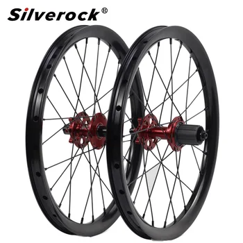

Silverock bike Disc brake Wheelset 11 Speed 18”x355 kinlin rim 24H wheels for Birdy tikit Ultralight Folding Bike wheels 994g
