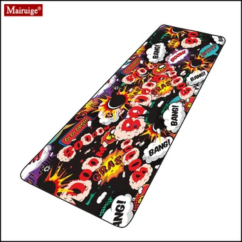 

Large Mouse Pad XXL Painted Doodle Coffee Cup Gamer Mousepad Gaming Desk Mat Keyboard Pad Mousepad 90x40cm/80x30cm