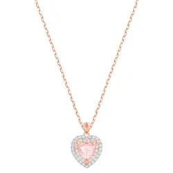 2019 Мода уникальный один кулон Блестящий бальзам розовый ожерелье с кристалом в виде сердца для подруги, мамы Роскошные ювелирные изделия