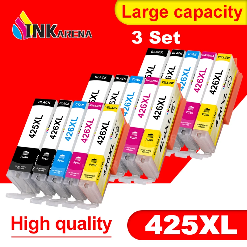 

PGI425 CLI426 PGI-425 CLI-426 Cartridge Compatible for Canon Pixma MG5140 MG5240 MG5340 IP4840 MX884 IX6540 IP4940 MG5340 MX714