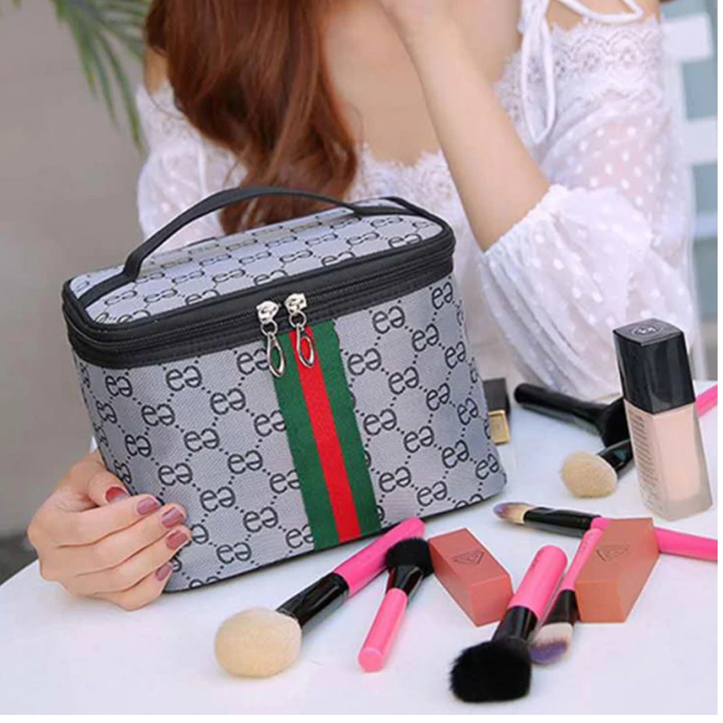 

Luxury designer ladies cosmetics cosmetic bag double waterproof beautician cosmetic bag travel essential storage bag cosmetic ba