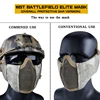 Máscara de malla de Metal de media cara táctica máscara de protección de caza protección de oreja Airsoft media máscara de cara ► Foto 3/6