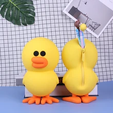Креативный милый силиконовый пенал Kawaii Канцтовары мультфильм девушки детский пенал кошелек цепочка кошелек для ключей держатель для ключей