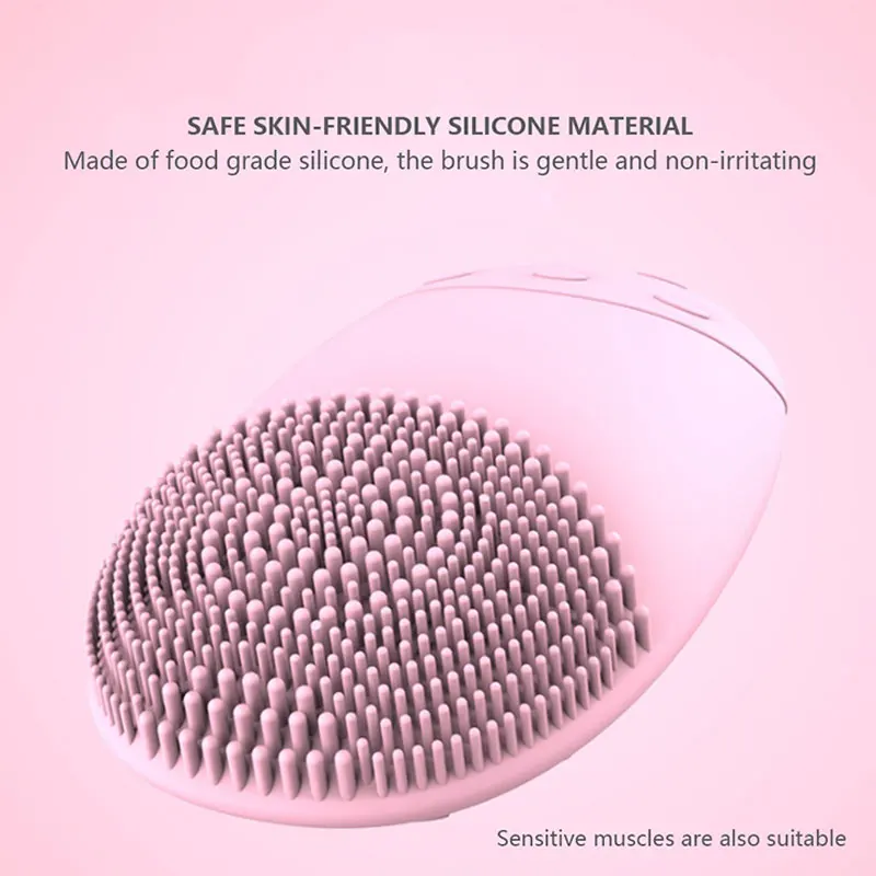 Electric Facial Cleansing Brush Lunaing Mini 2 Skin No Dead Corner Pore Dirts Cleanse Anti Aging Wrinkle Silicone Brush Foreoing