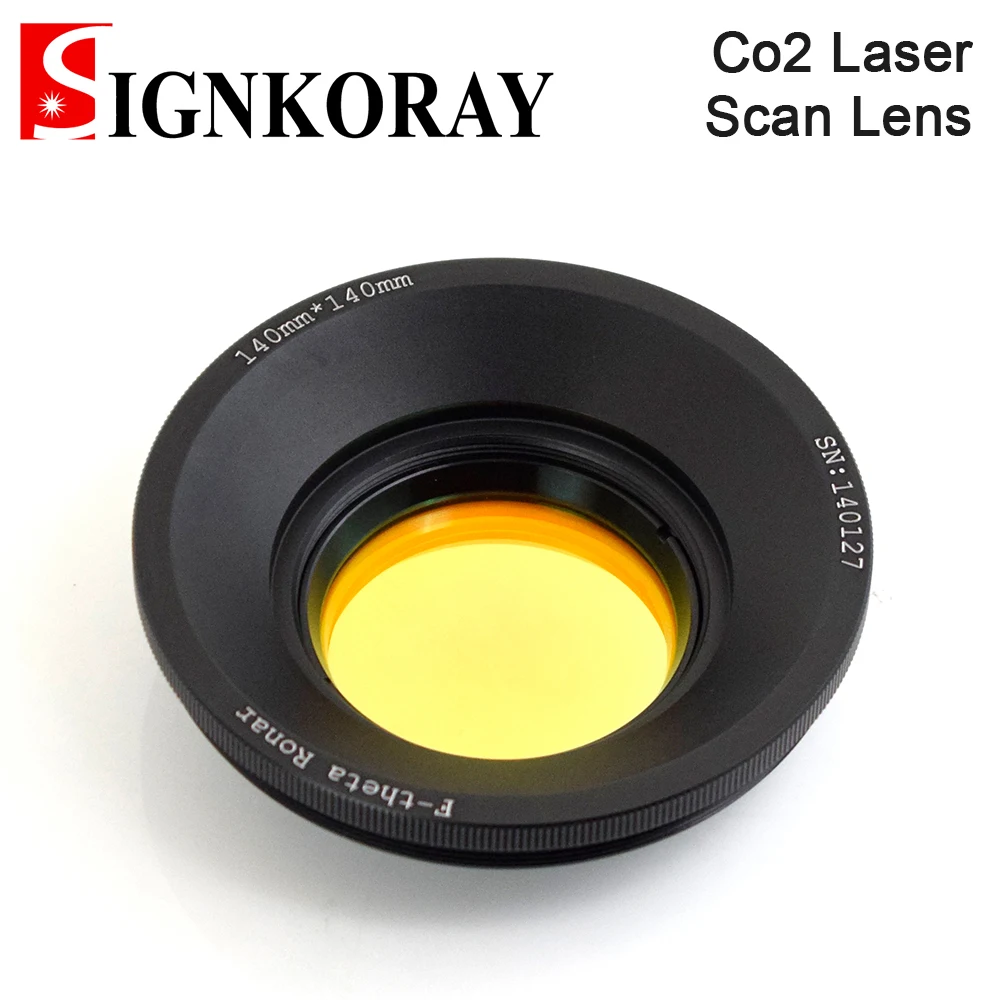 SignKoray CO2 F-theta объектив сканирования полевая линза 10.6um 10600nm 70x70 ~ 300x300 мм F100-430mm для YAG