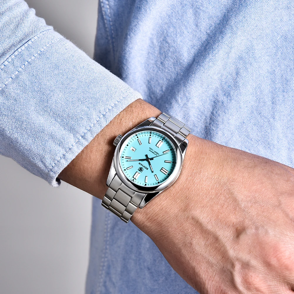 BENYAR New Luxury Automatic Watch 10Bar Waterproof Stainless Steel Men Mechanical Wristwatches Sports Diving Watch for Men 4
