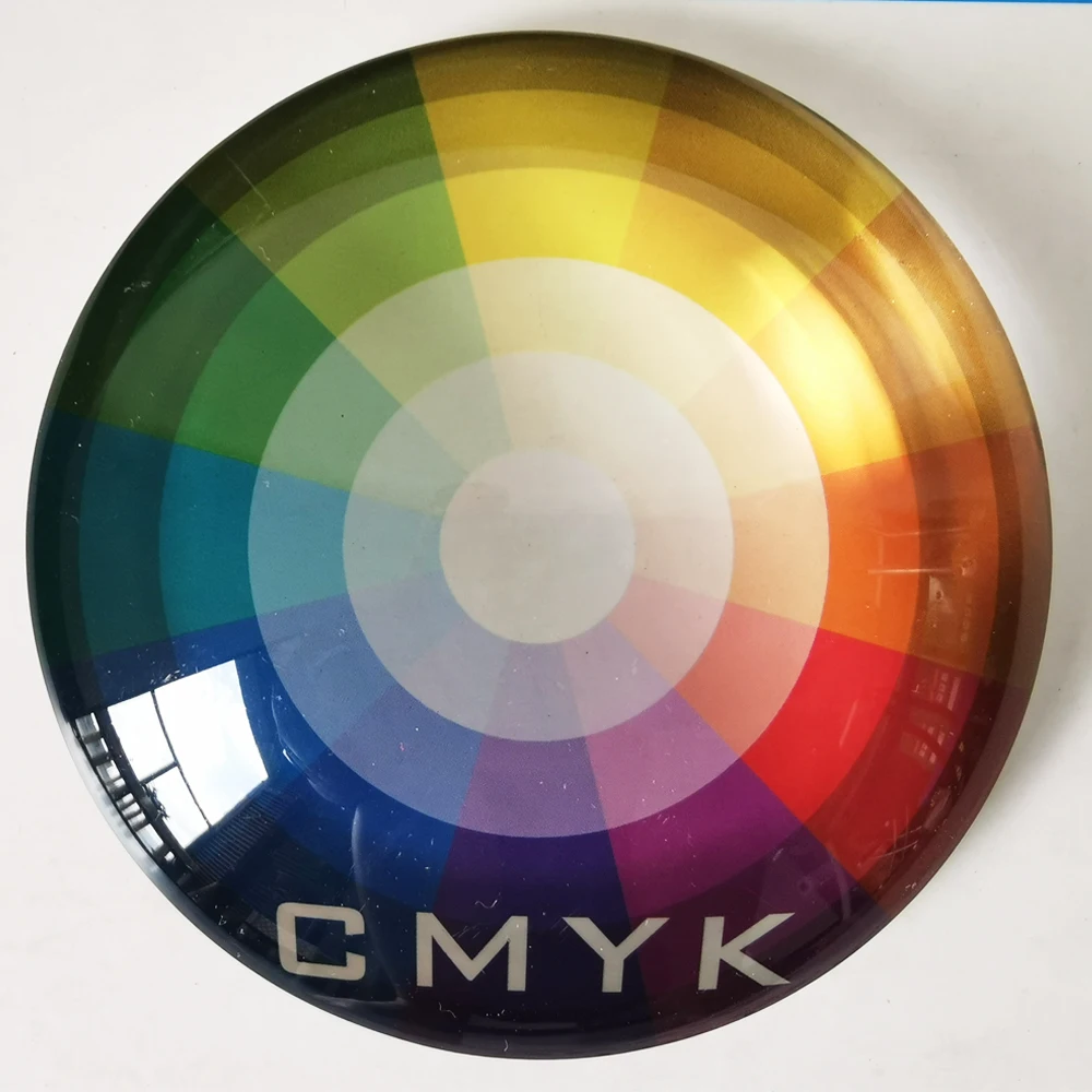 Customize printing convex lens beer pump front badge