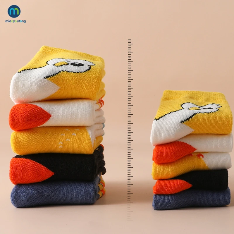 5 Pairs Toddler Thermal Kids Cotton Socks For Boys Winter Short Warm Soft Girls Thick Terry Children Snow Socks