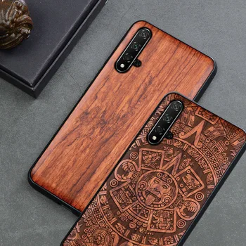 

Custom Carved Wood Case For Huawei Nova 5t Case funda on Huawei Nova 5 t Nova5 Pro Wooden TPU Protective Case