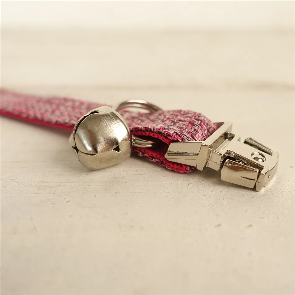 Cat Collar Cute Formal Dress Matching Pet Collar for Cats Small Dog Personalized ID Cat Collar with Bell Durable Adjustable Pink Cat Collar Cute Formal Dress Matching Pet Collar for Cats Small Dog Personalized ID Cat Collar with Bell Durable Adjustable Pink