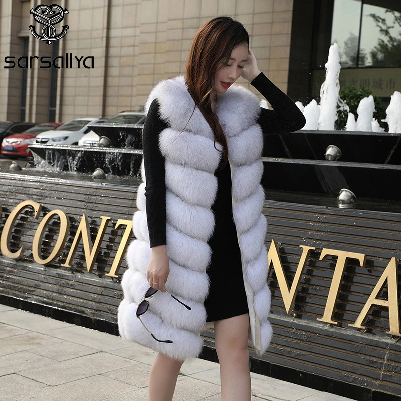 Flash Deal Real Fur Vests Long Winter Women Fur Vest Female Sleeveless Genuine Fur Vest Ladies Fashion Luxury Slim Warm High Quality 2019 3