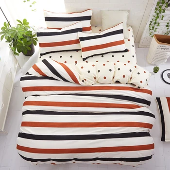 

Modern Style 3/4pcs Bedding Set Soft Cozy Breathable Home Textiles Bedclothes Duvet Cover Bed Linen Pillowcase AB Sided Bed Set
