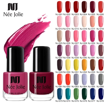 

NEE JOLIE 3.5ML 73 Colors Solid Color Nail Art Polish varnish hybrid Long Lasting Nail Art Decoration Polish Nail