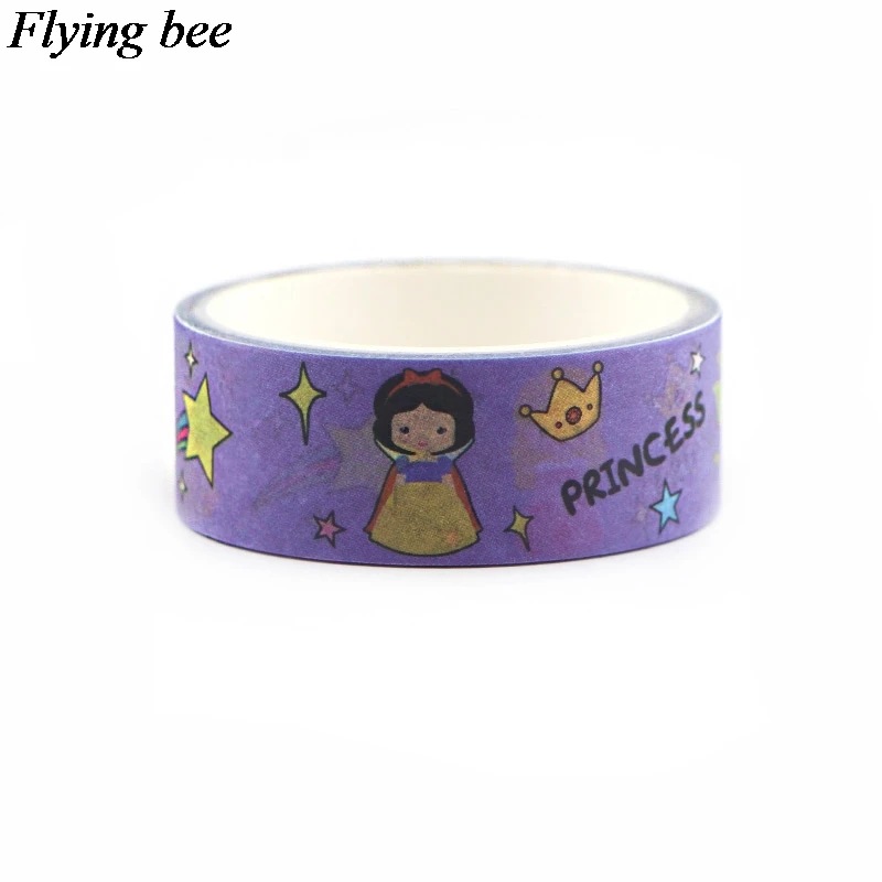 Flyingbee 15 мм X 5 м принцесса девушки васи лента бумага DIY декоративные клейкие ленты Канцелярские мультфильм маскировки Ленточные принадлежности X0588