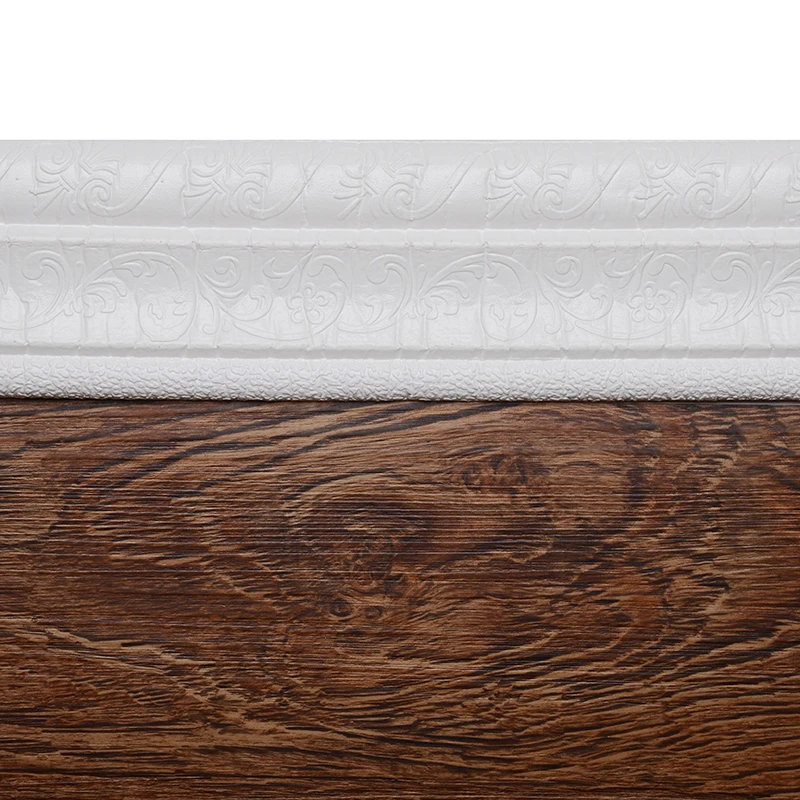 New 8*230cm 3D Pattern Waist Line Wall Sticker Wallpaper Kitchen Bathroom Toilet Wall Border Sticker Waterproof Baseboard Decor