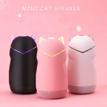 

선물 새로운 만화 스피커 무선 블루투스 스피커 고양이 OEM 선물 스피커 TWS 핸즈프리 통화