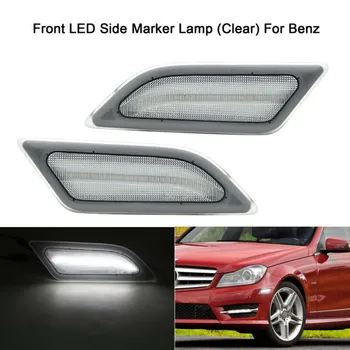 

2pcs 12V Car Front Bumper LED Side Marker Light 6000K 2049067301 For Mercedes-Benz W204 C180 C200 C250 C300 C350 C63 AMG