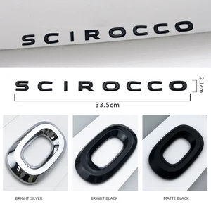 Image 2 - SCIROCCO 자동차 스타일링을위한 새로운 3D ABS 문자 엠블럼 중간 트렁크 자동차 모델 문구 로고 스티커 크롬 광택 블랙 매트 블랙