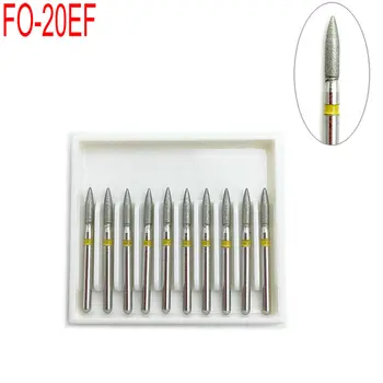 

10pcs Dental Diamond Burs Drills for High Speed Handpiece 1.6mm Handle Teeth Whitening Tools FO-20EF