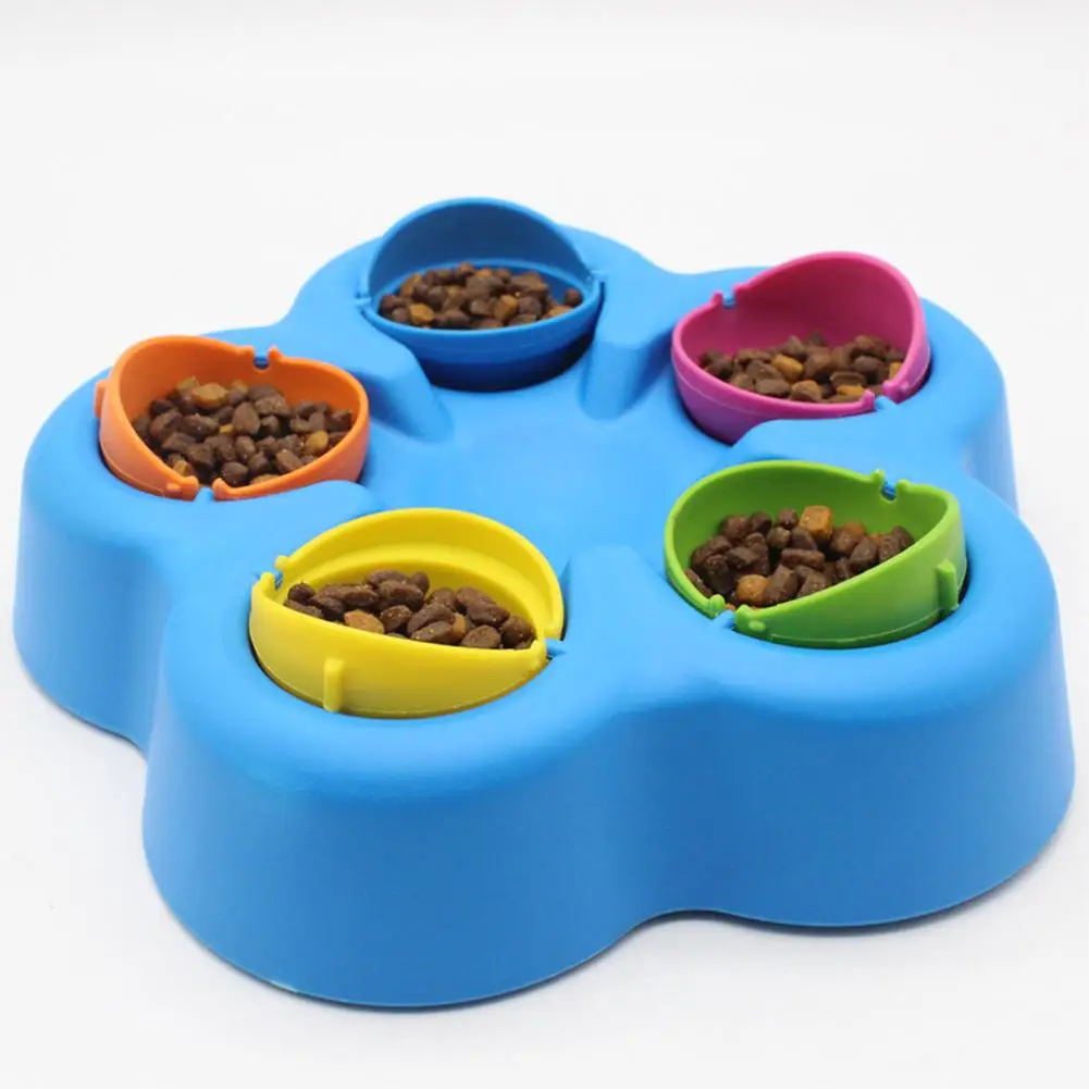 TPFOCUS Pet Bowl IQ обучающая медленная миска для кормления антидроссельная кормушка питатель собака кошка головоломка игрушка цвет в ассортименте PC случайный цвет