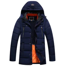 Autumn And Winter New Style Men's Fashion Cotton Coat Mid-length Cotton-padded Clothes