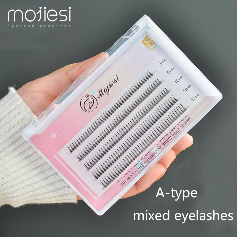 

A/M Shape Eyelash Extension, Pre-rolled Fan-Shaped Eyelashes, Large-Capacity A-Type Professional Makeup Eyelashes