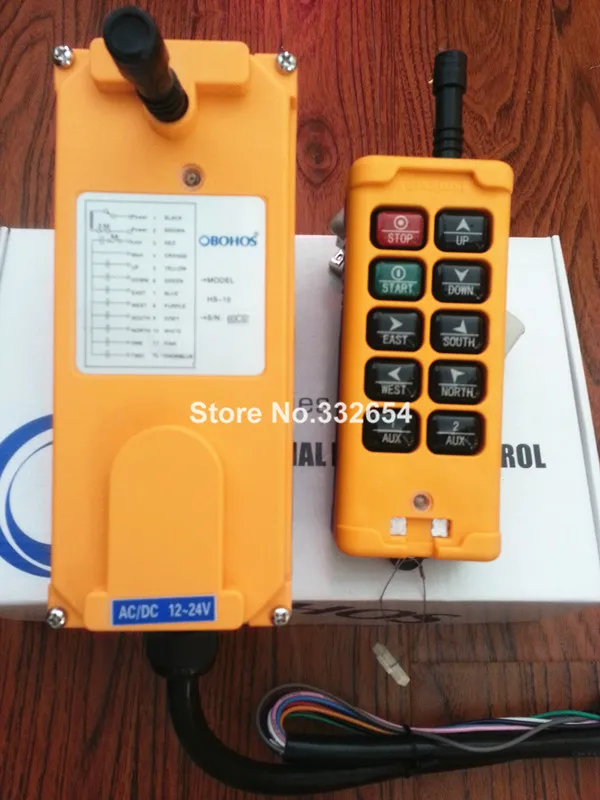

10 Channels Control Hoist Crane Radio Remote Control System DC24V