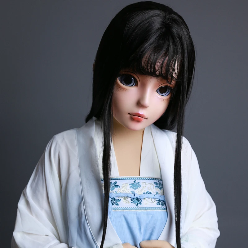 

(HD01)HIDOLLS Handmade Female Girl Resin Half Head Cosplay Japanese Role Play BJD Kigurumi Mask Crossdresser Doll Mask