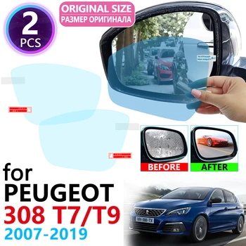 

for Peugeot 308 t7 t9 308cc 308sw 308gti 2007~2019 Full Cover Rearview Mirror Anti-Fog Rainproof Anti Fog Film Accessories 2015