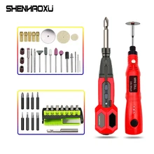 Ensemble d'outils électriques sans fil, tournevis électrique, Mini meuleuse, perceuse, batterie Li ion 3.6V, chargement Usb, accessoires multifonctionnels, bricolage