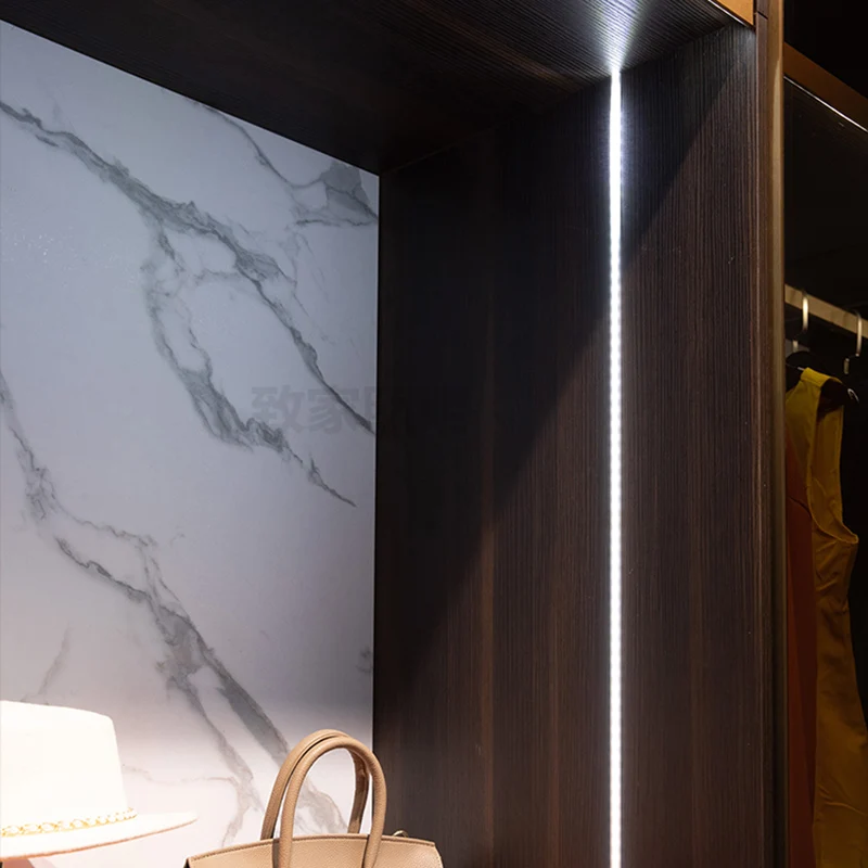 Led Light Black Aluminum Profile U/W/V Milky PC Cover kitchen Cabinet Closet Lamp LED Strip Shelf Channel Holder Diffuser
