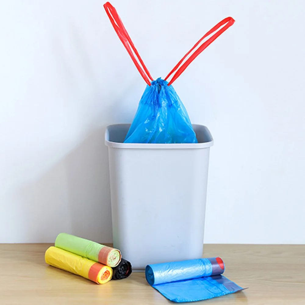 Drawstring Garbage Bags Colored Point breaking Portable Garbage Bags