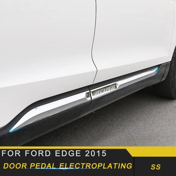 

For Ford Edge 2015 Car Styling Electroplating Door Gate Side Pedal Sill Cover Frame Trim Sticker Exterior Accessories