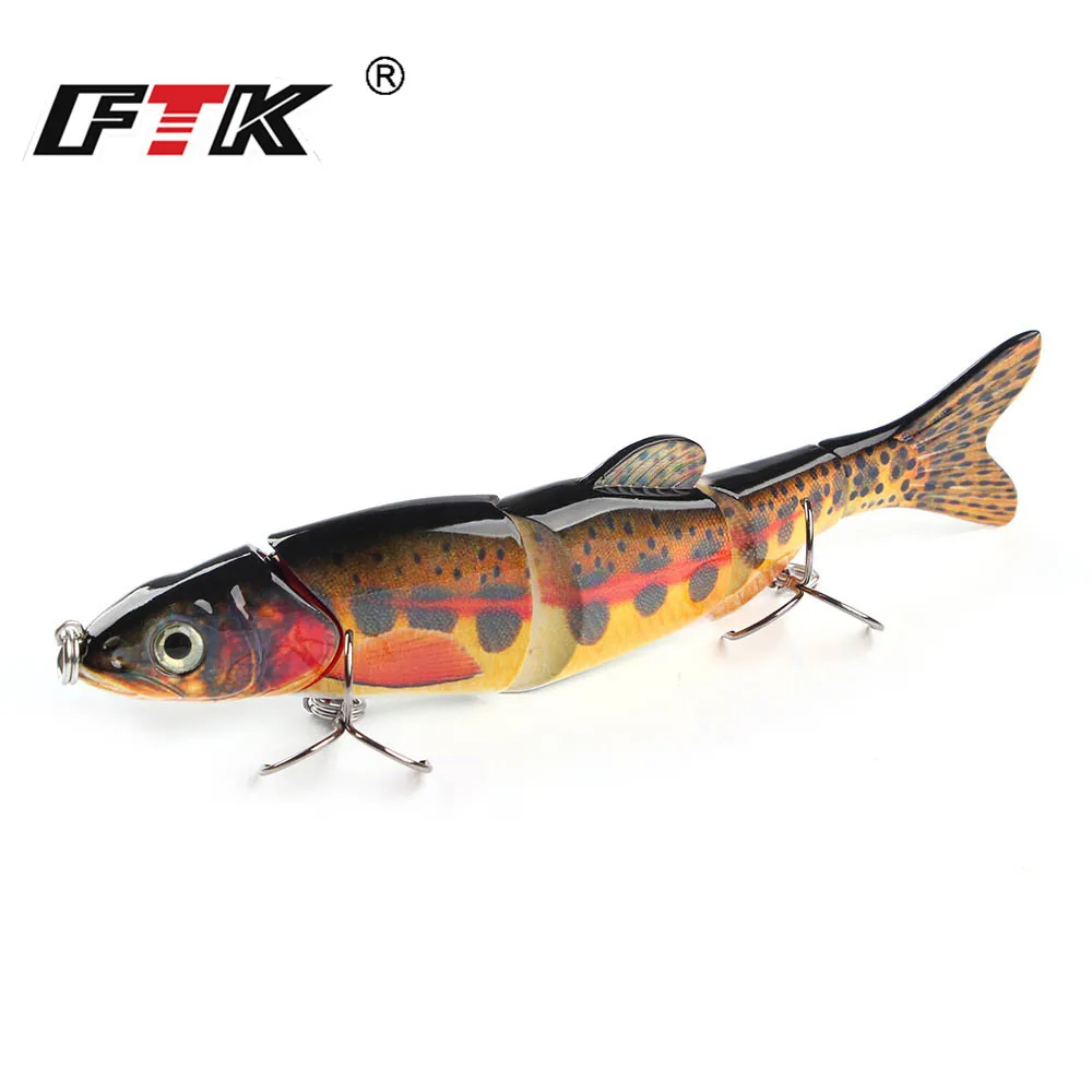 

FTK 39g Wobblers Sinking Swimbait Hard Fishing Lure 16.5cm For Bass 5 Multi Jointed Jerkbait Minnow Fishing Bait Crankbaits