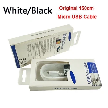

100Pcs 100% Genuine Original 1.5M NOTE 4 Micro USB Data Sync Charger Cable for Samsun Note4 S6 S7 With Retail box