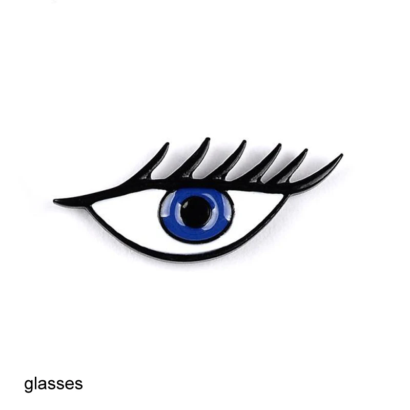 glasses Мультяшные каваи Мини Сплав булавки значки на рюкзак значки 1 шт. летняя дамская брошь значок патч одежда сумка аксессуары значки - Цвет: glasses