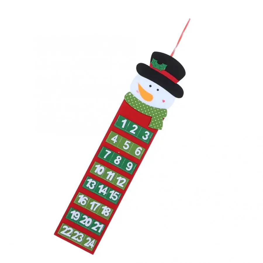 Christmas Advent Calendar Reusable Countdown Calendar Christmas Decorations Pendant Christmas Decor Xmas Gift Party Supply