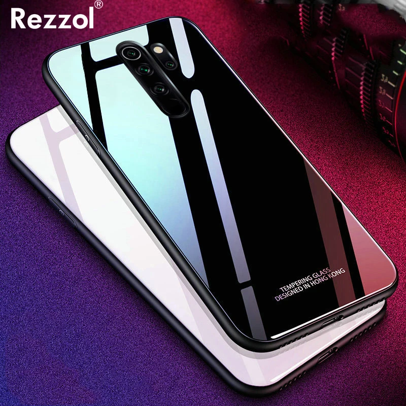 

For Xiaomi Redmi Note 8 Pro Case Tempered Glass Case Hard Glass Cover For Xiaomi Redmi Note 8 Note8 Pro Shockproof Coques Fundas