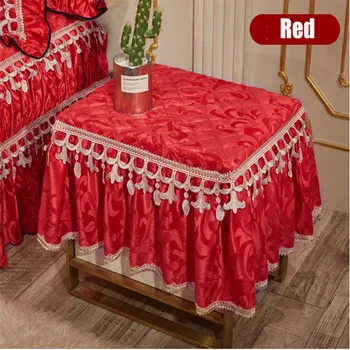 

Padded velvet bedside table cover 50x60cm all-inclusive table dust cover European lace towel dust cover tablecloth free shipping