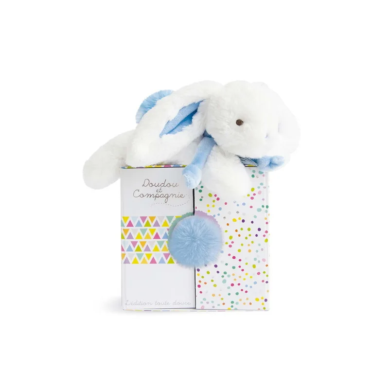

DOUDOU Blue pacify rabbit Thanksgiving rabbit without shedding hair Allergy prevention Soft comfortable Plush toys