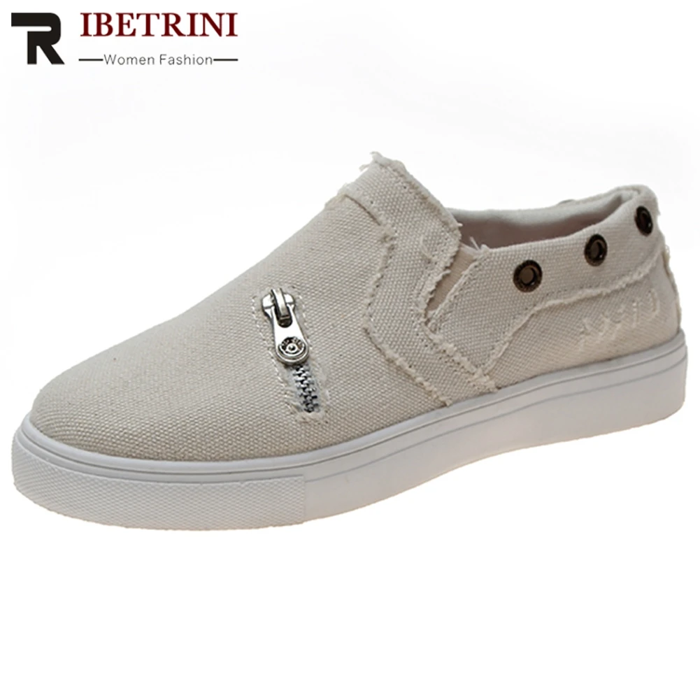 

RIBETRINI Big Size 35-43 Brand New Female Shallow Shoes Woman Fashion Spring Autumn Flats Women 2020 Casual Soft Loafers