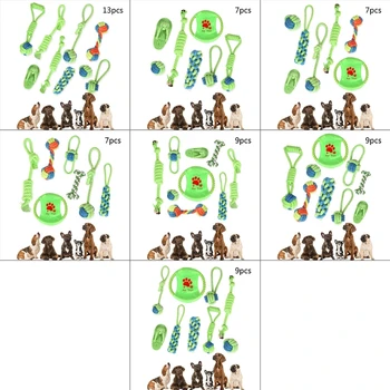 

Dog Rope Toys Puppy Braided Rope Toys Set Pet Dog Teeth Cleaning Gift Chew Durable Interactive Cotton Toys Chewers