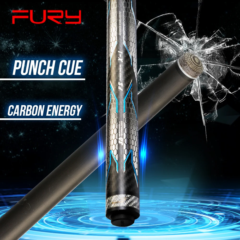 FURY FS CPX N/P Tecnologia Break Cue Billiard Punch Cue Hell Fire Tip