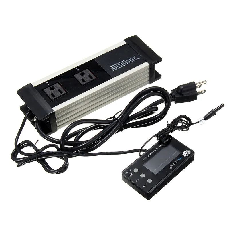 

Automatic Aquarium Temperature Controller Adjustable Fish Tank Water Temperature Thermostat Heater Rod Power Strip Optional Plug