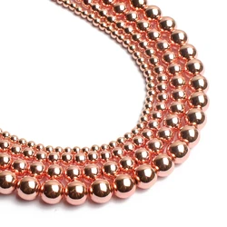 Rainbow Hematite and Black Gold Natural Stone Beads - 10mm 36pcs (Glossy rose gold)