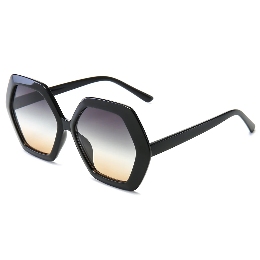 PAMASEN, нестандартные, 6 углов, солнцезащитные очки для женщин, мужчин, солнцезащитные очки для женщин, грандиентные оттенки, очки, UV400