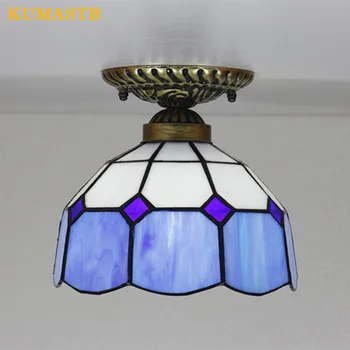 

LED Ceiling Lights European Style Retro Bedroom Plafonnier Led Corridor Hall Porch Balcony Mediterranean Simple LED Ceiling Lamp