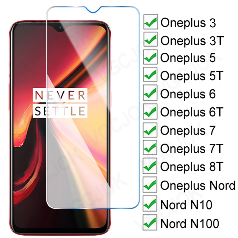 9D Protective Tempered Glass For Oneplus 3 3T 5 5T 6 6T 7 7T 8T Screen Protector 1+5 1+7T One Plus nord N10 N100 Glass Film Case mobile phone screen protector