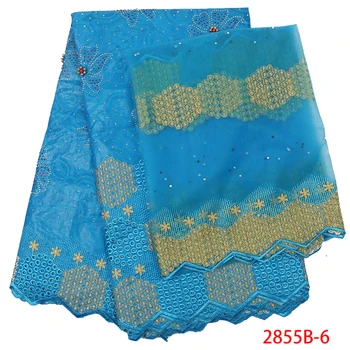 

Latest Lace Fabric Bazin Riche Getzner High Quality African Nigerian Lace Fabric 7yards Beads Lace For Women 2855b