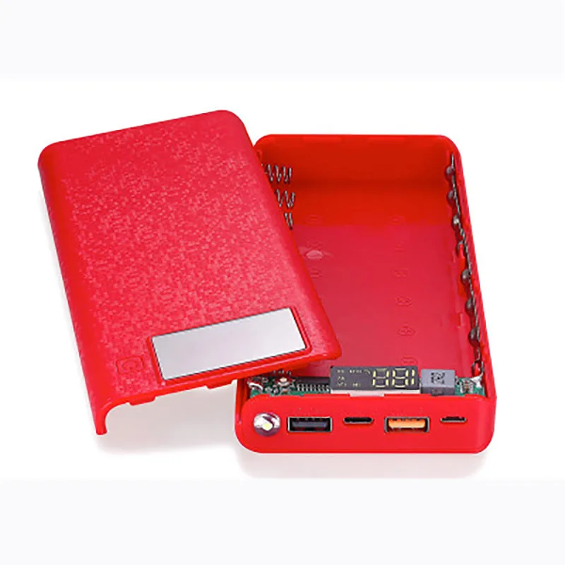 QC 3.0 Power Bank Battery Box Shell Case 2 USB 8*18650 DIY Charger Box Case Type-C Micro USB Mobile Phone Powerbank Accessory - Цвет: No Battery